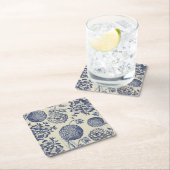 Blauer Blume Blumen Rechteckiger Pappuntersetzer (Vor Ort)