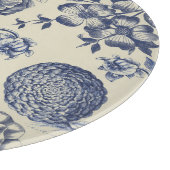 Blauer Blume Blumen Schneidebrett (Ecke)