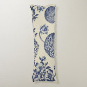 Blauer Blume Blumen Seitenschläferkissen (Vorderseite Vertikal)