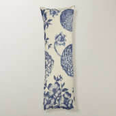 Blauer Blume Blumen Seitenschläferkissen (Rückseite (Vertikal))