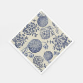 Blauer Blume Blumen Serviette (Ecke)