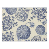 Blauer Blume Blumen Tischdecke (Vorderseite (Horizontal))