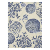 Blauer Blume Blumen Tischdecke (Vorderseite)