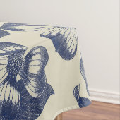 Blauer Blume Blumen Tischdecke (Beispiel)