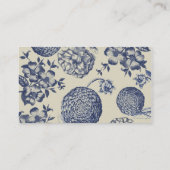 Blauer Blume Blumen Visitenkarte (Rückseite)