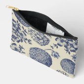 Blauer Blume Blumen Zubehörtasche (Offen)