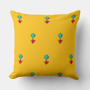Blauer Blume Gelbes Sofabett Kissen