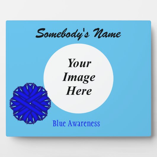 Blauer Blume-Multifunktionsvorlage von Kenneth Yon Fotoplatte (Vorderseite)