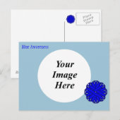 Blauer Blume-Multifunktionsvorlage von Kenneth Yon Postkarte (Vorne/Hinten)