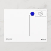 Blauer Blume-Multifunktionsvorlage von Kenneth Yon Postkarte (Rückseite)