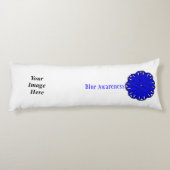 Blauer Blume-Multifunktionsvorlage von Kenneth Yon Seitenschläferkissen (Rückseite)