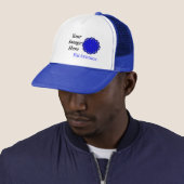 Blauer Blume-Multifunktionsvorlage von Kenneth Yon Truckerkappe (Beispiel)