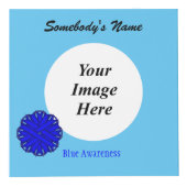 Blauer Blume-Multifunktionsvorlage von Kenneth Yon Würfel (Vorderseite)