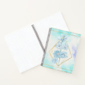 Blauer Blume Notizblock (Innenseite)