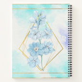 Blauer Blume Notizblock (Rückseite)