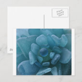 Blauer Blume Postkarte (Vorne/Hinten)