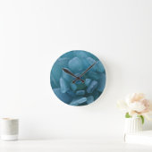 Blauer Blume Runde Wanduhr (Zuhause)