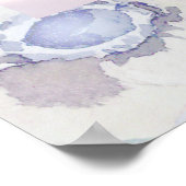 Blauer Blumen Ein Foto Hochzeit Willkommen Poster (Ecke)