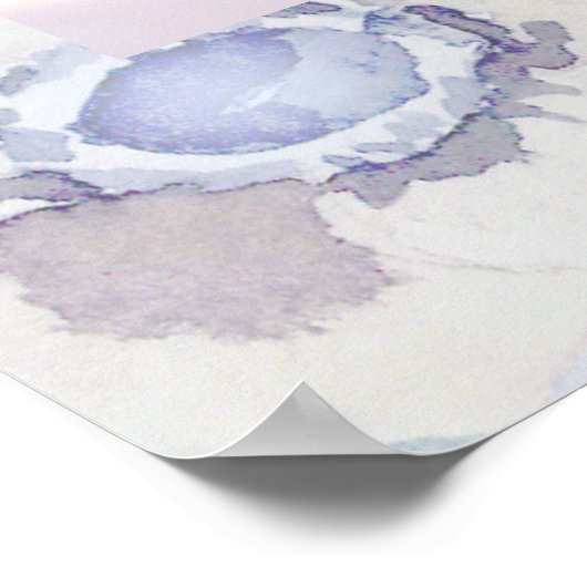 Blauer Blumen Ein Foto Hochzeit Willkommen Poster (Ecke)