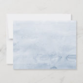 Blauer Blumen Eleganter Name oder Paare-Namen Mitteilungskarte (Rückseite)