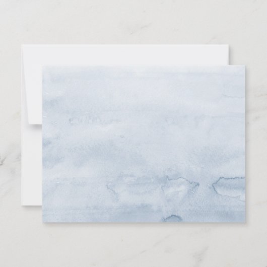 Blauer Blumen Eleganter Name oder Paare-Namen Mitteilungskarte (Rückseite)