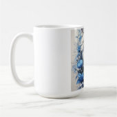 Blauer Blumen-Fuchs-Becher - Wasserfarben-Fuchs-Ka Kaffeetasse (Links)