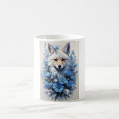 Blauer Blumen-Fuchs-Becher - Wasserfarben-Fuchs-Ka Kaffeetasse (Mittel)