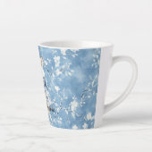 Blauer Blumen Fuchs Weihnachten Milchtasse (Rechts)