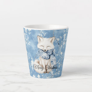 Blauer Blumen Fuchs Weihnachten Milchtasse