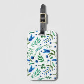 Blauer Blumen| Gepäckanhänger des eleganten (Vorderseite Vertikal)