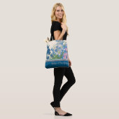 Blauer Blumen Lieblings-Bridesmaid-Geschenk Tasche (Am Model)