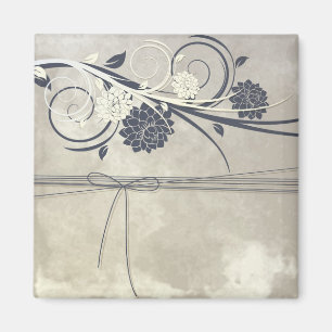 Blauer Blumen-Magnet Magnet