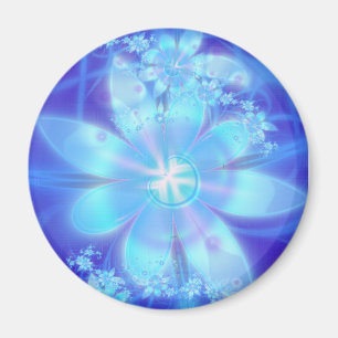 Blauer Blumen-Magnet Magnet