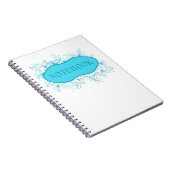 Blauer Blumen Notizbuch Umschlag Notizblock (Rechte Seite)