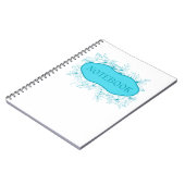 Blauer Blumen Notizbuch Umschlag Notizblock (Linke Seite)