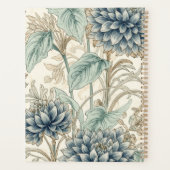 Blauer Blumen-Tagesplaner-Schüler-Notizbuch Planer (Rückseite)