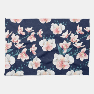 Blauer Blumen-Teppich Geschirrtuch