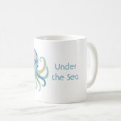 Blauer Blumen-Tintenfisch Kaffeetasse (VorderseiteRechts)