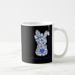 Blauer Blumen-Toile-Chinoiserie-Hase Ostern für Mä Kaffeetasse