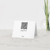 Blauer Blumen Vielen Dank Note Card (Rückseite)