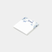 Blauer Blumen-Wasserfarben-Schmetterling Erinnerun Post-it Klebezettel (angewinkelt)
