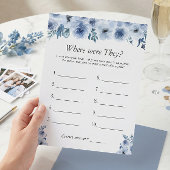 Blauer Blumen, wo sie Brautparty Game waren Flyer