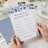 Blauer Blumen, wo sie Brautparty Game waren Flyer