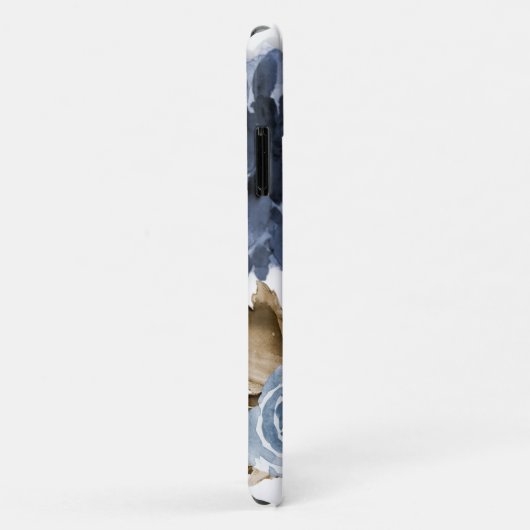 Blauer Blumenblätterturm Case-Mate iPhone Hülle (Hinten/Rechts)