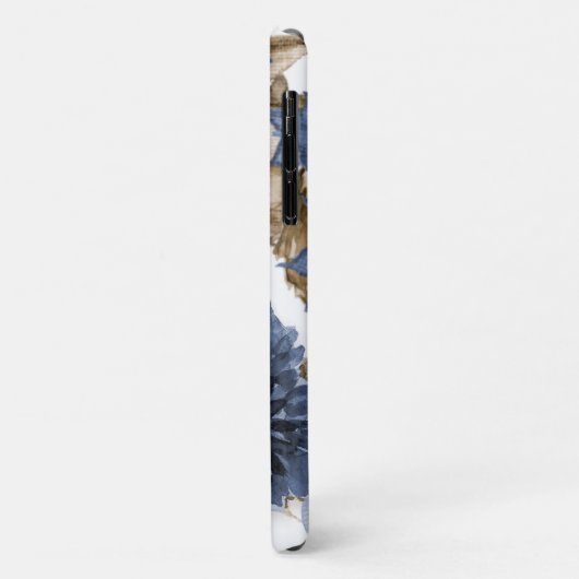 Blauer Blumenblätterturm Case-Mate iPhone Hülle (Hinten/Links)