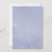 Blauer Blumenblütentaufen Einladung (Rückseite)