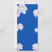 Blauer Blumenbogen-Hochzeitsprogramm (Rückseite)