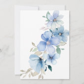 Blauer Blumengarten 16 . Geburtstag 16 Geburtstag Einladung (Rückseite)