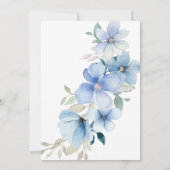 Blauer Blumengarten 50. Hochzeitstag Einladung (Rückseite)