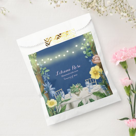Blauer Blumengarten Brautparty Geschenktütchen (Versiegelt)